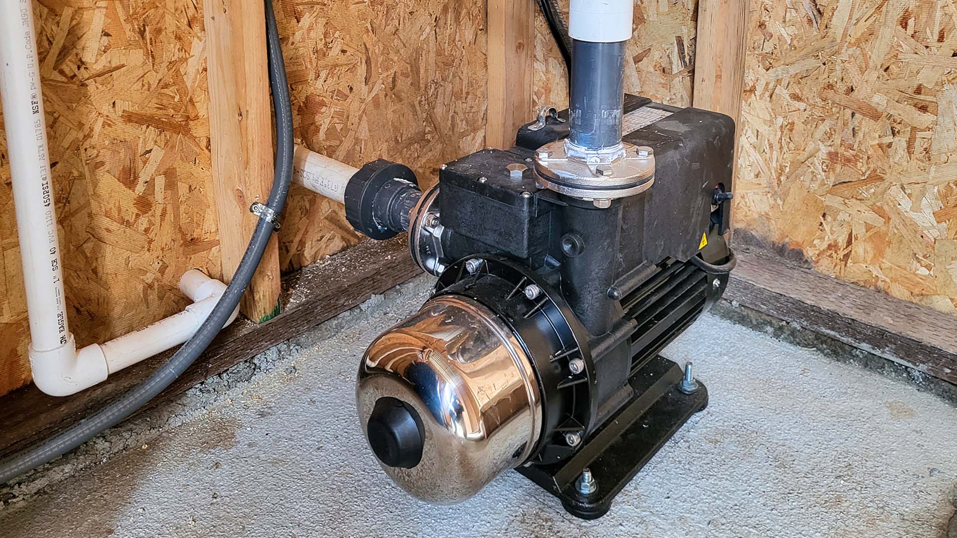 Water booster pump installation, replacement and service work.